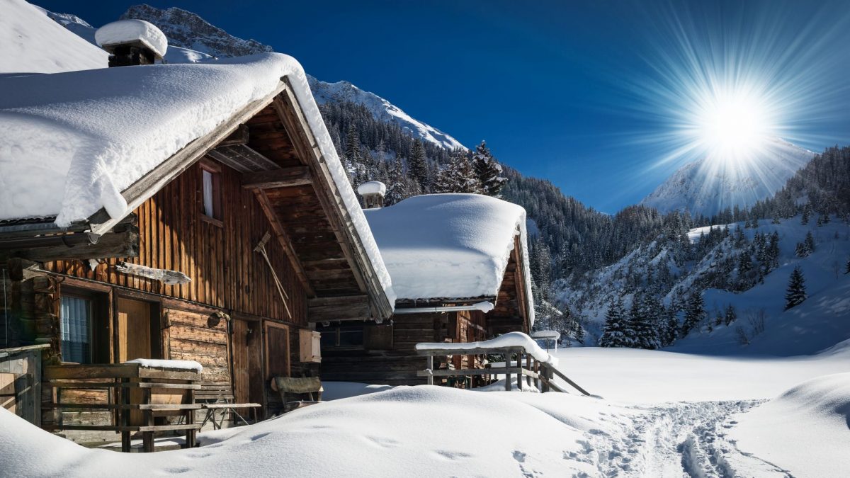 Alby w Austrii zimą